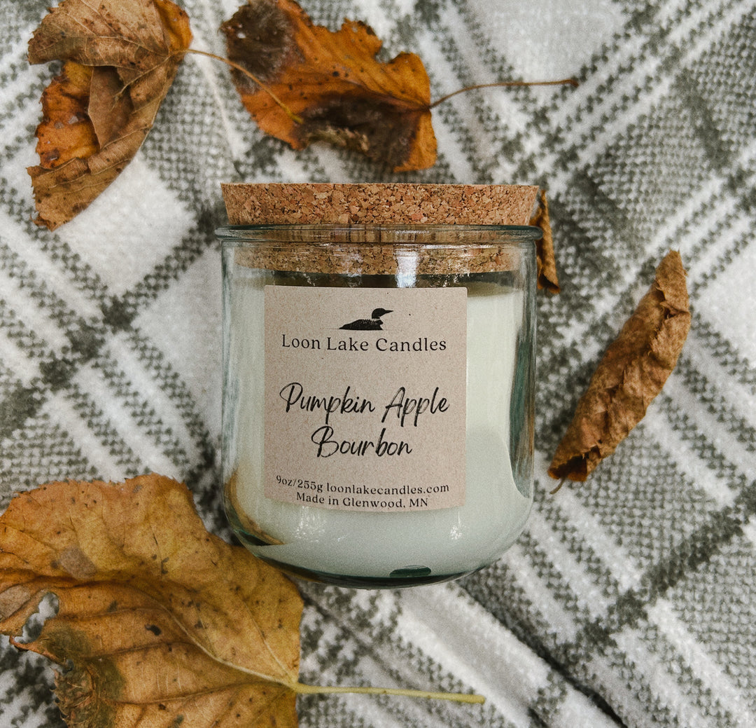 Autumn Collection Recycled Glass Two Wick Candle (9oz)