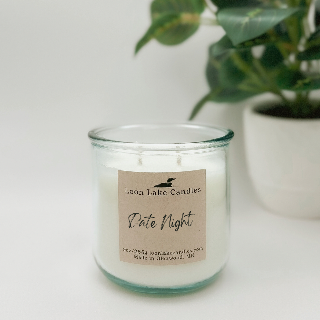 Date Night 9 oz Recycled Glass Candle