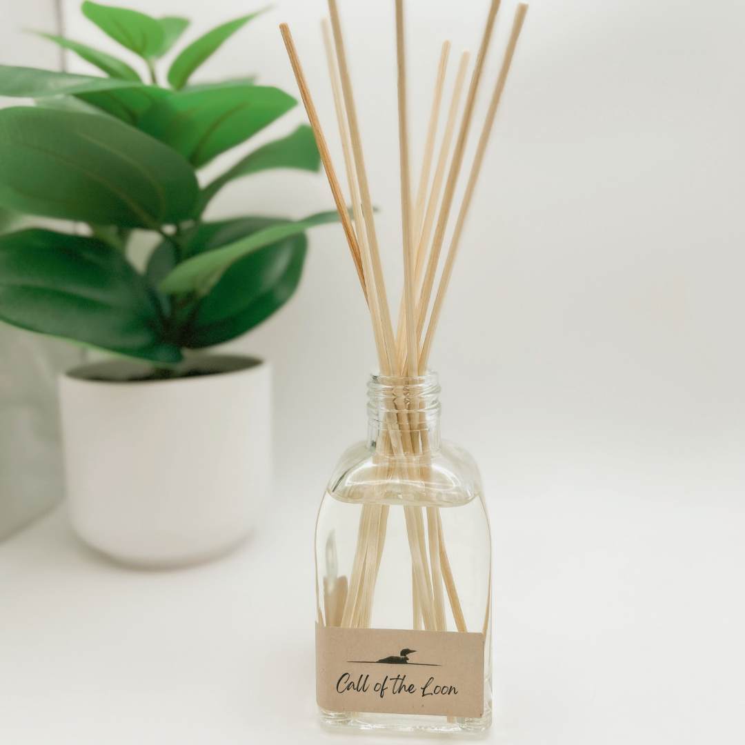 Call of the Loon reed diffuser, 4oz, a flameless way to freshen up your space