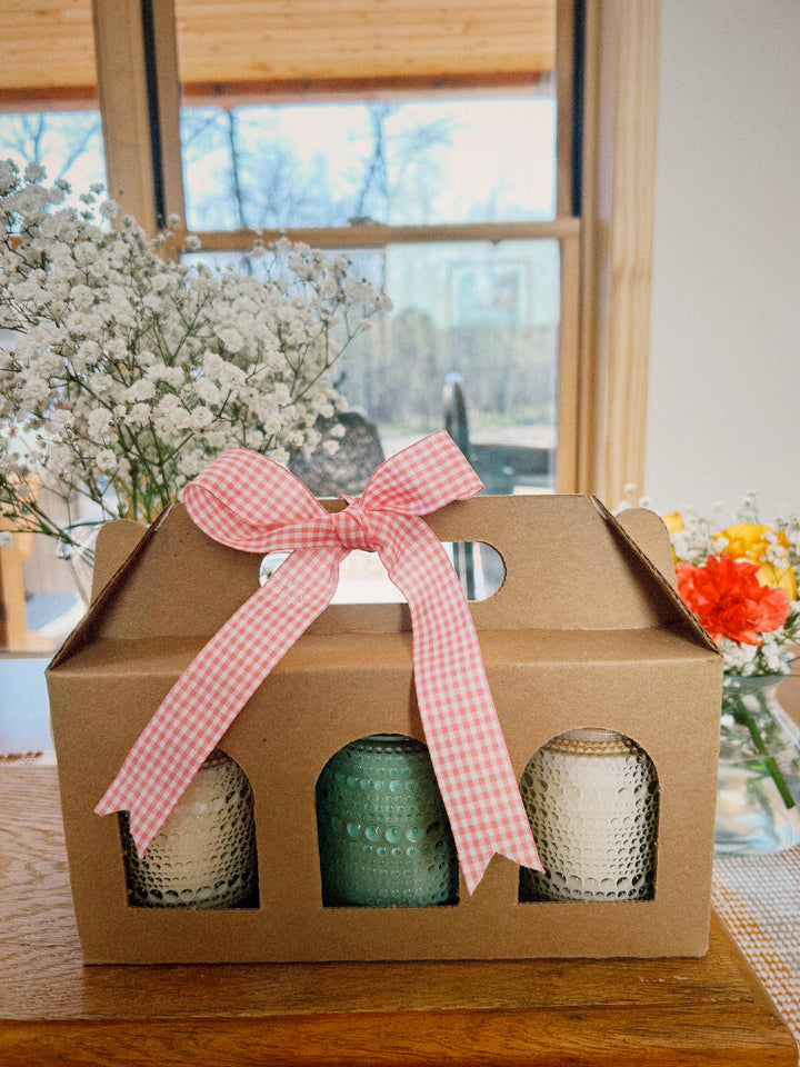 Honey, I'm Home ~ Trio Hobnail Candle Gift Set