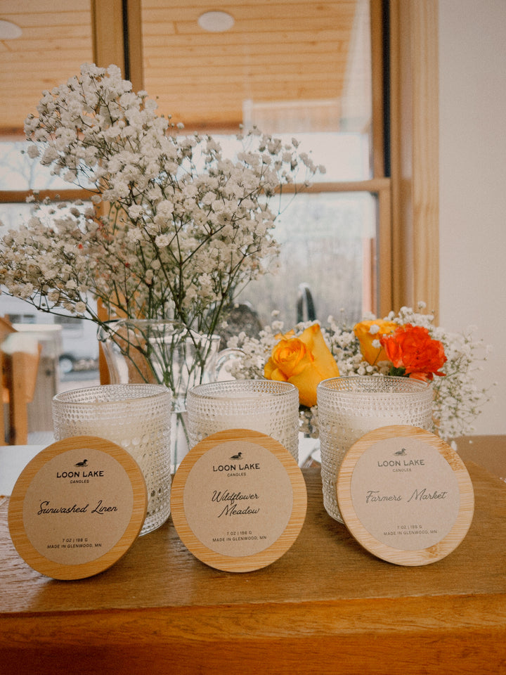 Spring in Bloom ~ Trio Hobnail Candle Gift Set