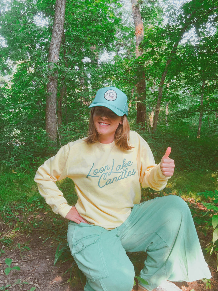 PRE-ORDER Loon Lake Campfire Butter Yellow Crewneck