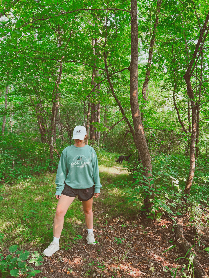 PRE-ORDER Loon Lake Teal Campfire Crewneck
