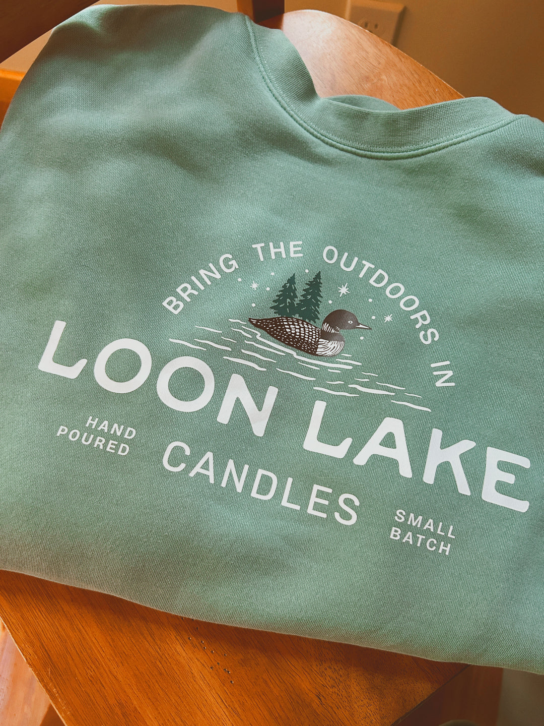 PRE-ORDER Loon Lake Teal Campfire Crewneck
